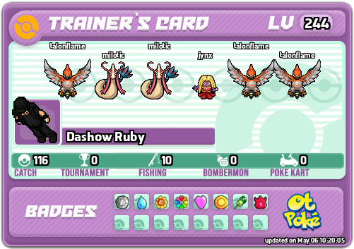 Dashow Ruby Card otPokemon.com