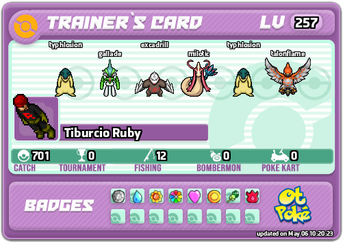 Tiburcio Ruby Card otPokemon.com