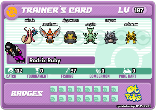 Rodrix Ruby Card otPokemon.com
