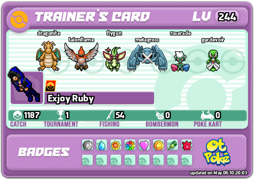 Exjoy Ruby Card otPokemon.com