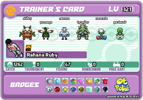Rafiana Ruby Card otPokemon.com