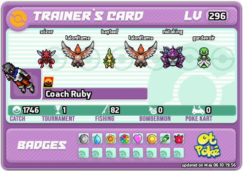 Coach Ruby Card otPokemon.com
