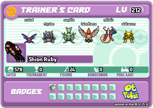 Shion Ruby Card otPokemon.com