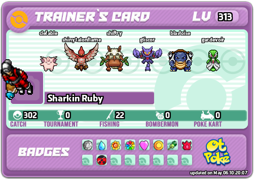 Sharkin Ruby Card otPokemon.com