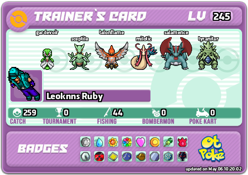 Leoknns Ruby Card otPokemon.com