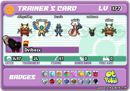 Dvibesx Card otPokemon.com
