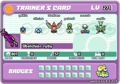 Obelchior-ruby Card otPokemon.com
