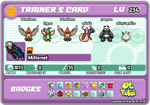 Millonet Card otPokemon.com