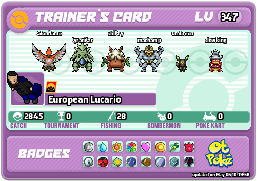 European Lucario Card otPokemon.com